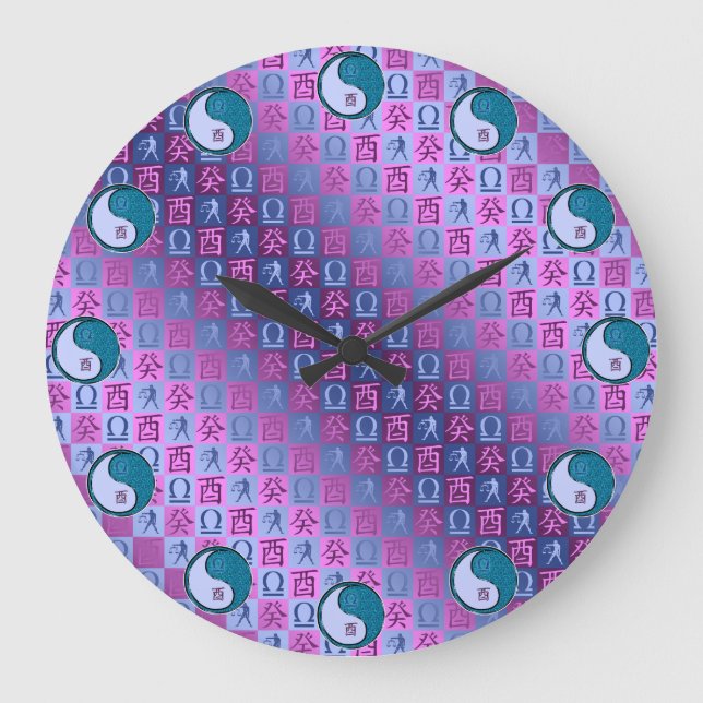 Libra & Water Rooster Large Clock (Front)