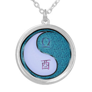 Libra & Water Rooster Silver Plated Necklace