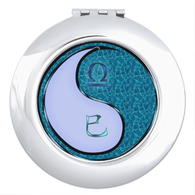 Libra & Water Snake Compact Mirror (Front)