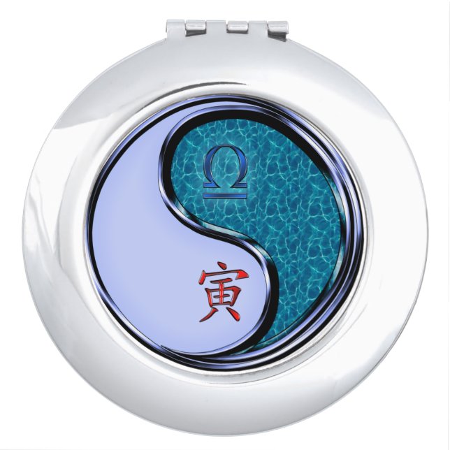 Libra & Water Tiger Compact Mirror (Front)