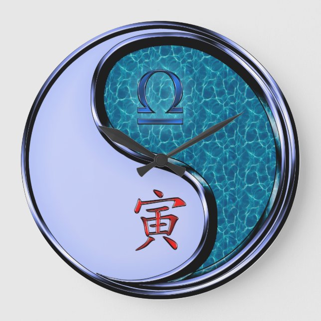 Libra & Water Tiger Large Clock (Front)