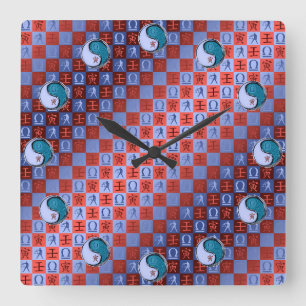 Libra & Water Tiger Square Wall Clock