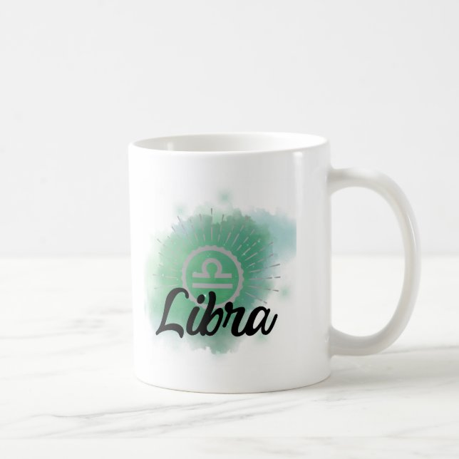 Libra Watercolor Splash Coffee Mug (Right)
