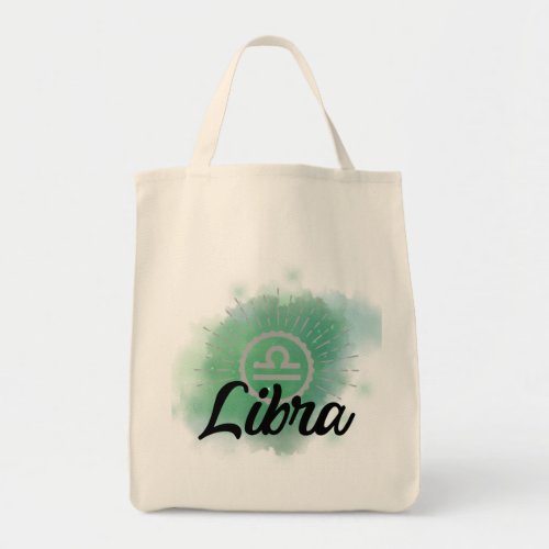 Libra Watercolor Splash   Tote Bag