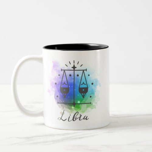 Libra Watercolour Zodiac Mug