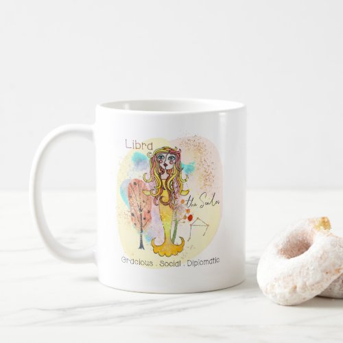 Libra Whimsical Character Traits Zodiac Name Coffee Mug