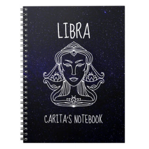 Libra Woman Spiral Notebook