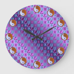 Libra & Wood Boar Large Clock