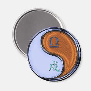 Libra & Wood Dog Magnet