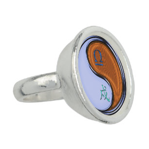 Libra & Wood Dog Ring