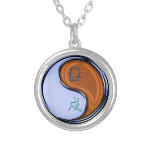 Libra & Wood Dog Silver Plated Necklace