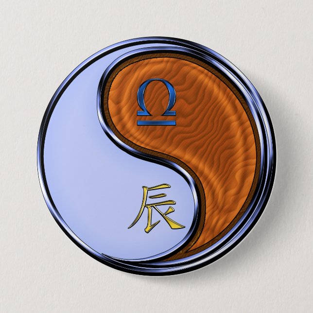 Libra & Wood Dragon Button (Front)