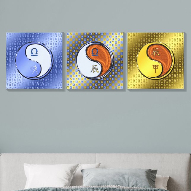Libra & Wood Dragon Canvas Photo Tile (Bedroom)