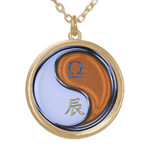 Libra & Wood Dragon Gold Plated Necklace