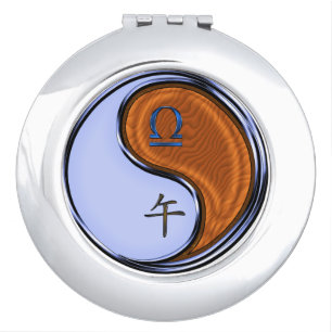 Libra & Wood Horse Compact Mirror