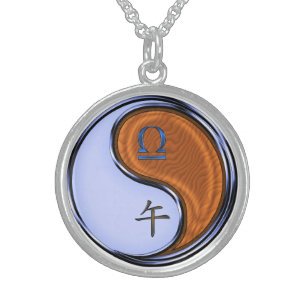 Libra & Wood Horse Sterling Silver Necklace