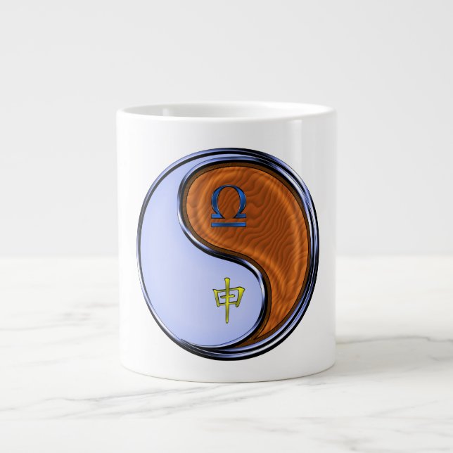 Libra & Wood Monkey Giant Coffee Mug (Front)