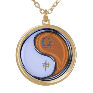 Libra & Wood Monkey Gold Plated Necklace