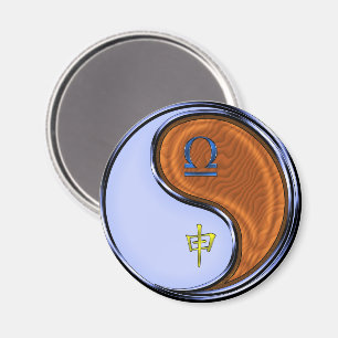 Libra & Wood Monkey Magnet