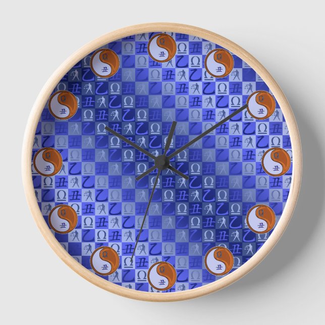 Libra & Wood Ox Clock (Front)