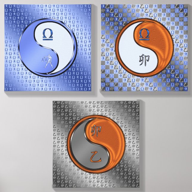 Libra & Wood Rabbit Canvas Photo Tile (Front Set)