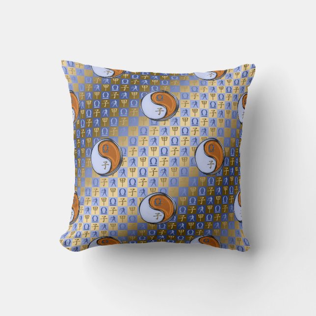 Libra & Wood Rat Throw Pillow (Front)