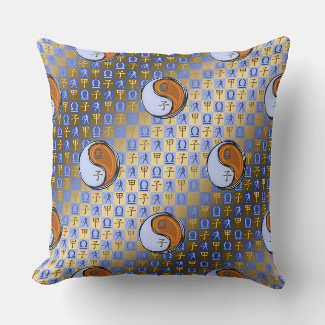 Libra & Wood Rat Throw Pillow (Front)