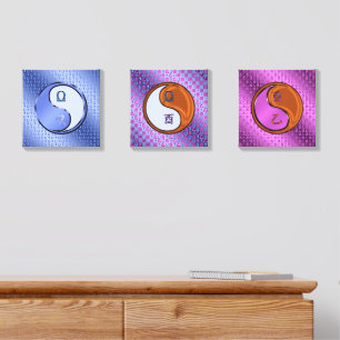 Libra & Wood Rooster Canvas Photo Tile