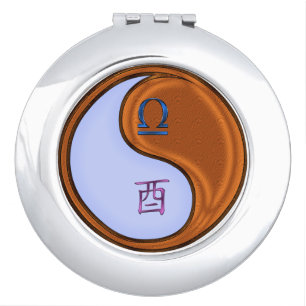 Libra & Wood Rooster Compact Mirror