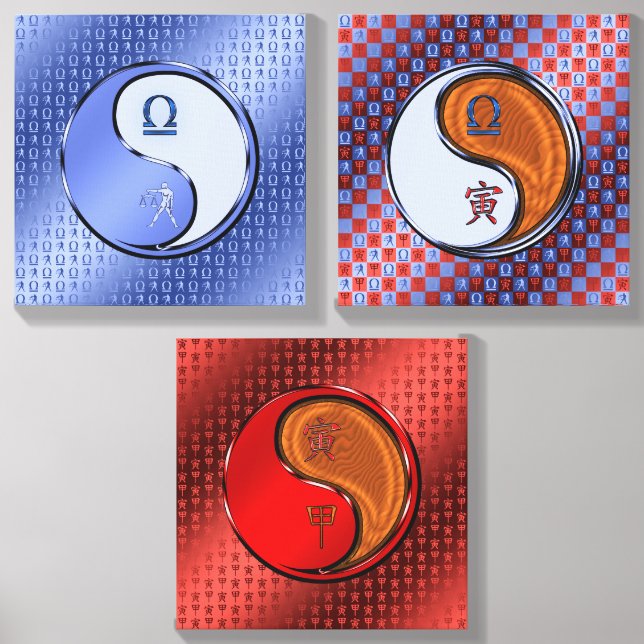 Libra & Wood Tiger Canvas Photo Tile (Front Set)