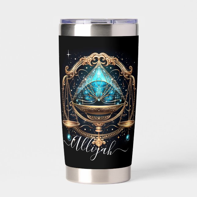 Libra Zodiac Art for September 23–October 22 Insulated Tumbler (Front)