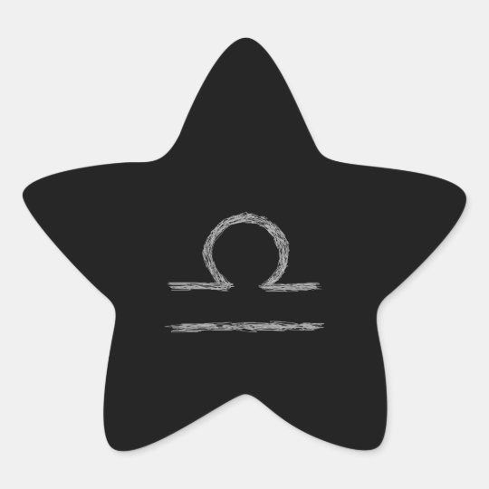 Libra. Zodiac Astrological Sign. Star Sticker