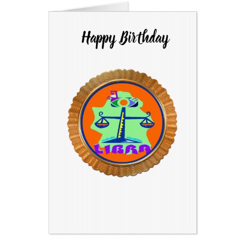 Libra Zodiac Astrology design Card