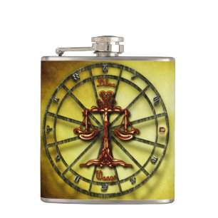 Libra Zodiac Astrology design Horoscope Flask