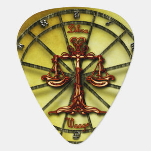 Libra Zodiac Astrology design Horoscope Guitar Pick