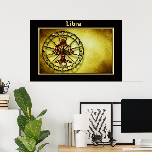 Libra Zodiac Astrology design Poster (Home Office)