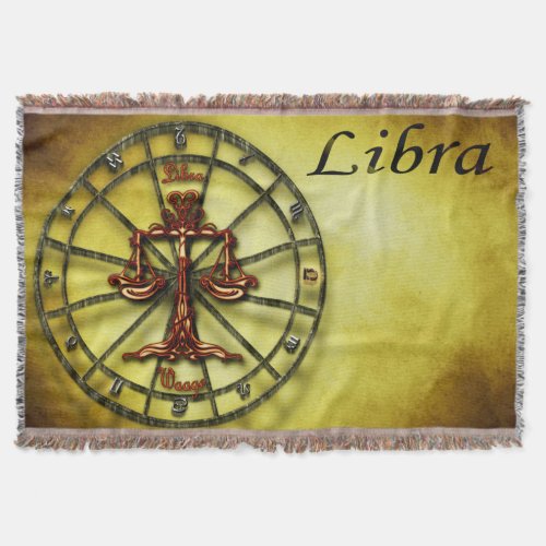 Libra Zodiac Astrology September 22 _ October 23 Throw Blanket