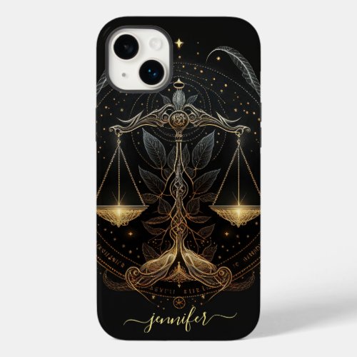 Libra zodiac black and gold Case_Mate iPhone case