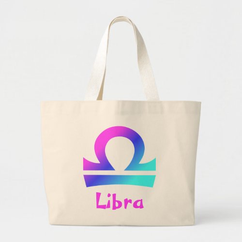 Libra zodiac canvas tote bag