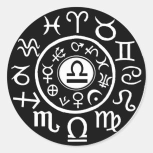 Libra - Zodiac Classic Round Sticker