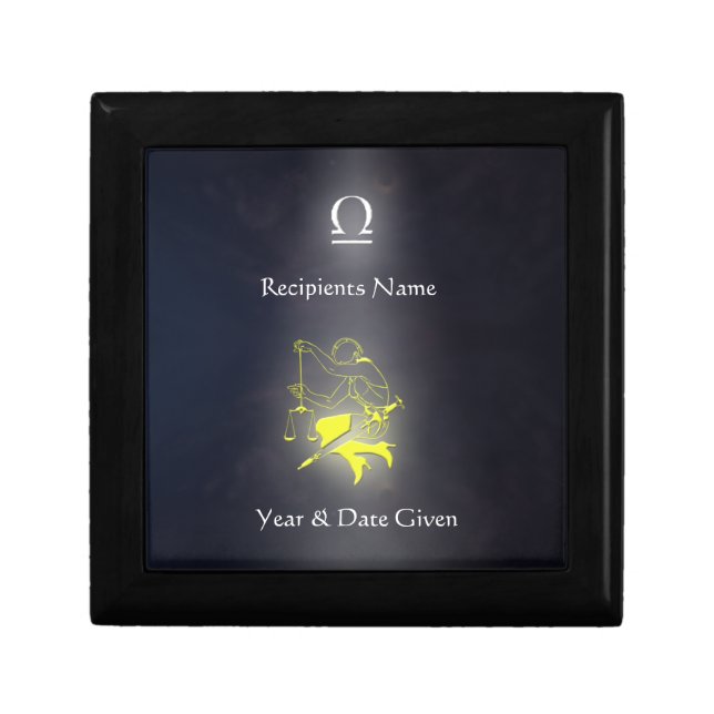 Libra Zodiac Collection Jewellery Box (Front)