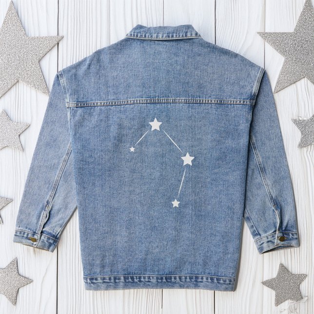 Libra Zodiac Constellation Denim Jacket (Creator Uploaded)