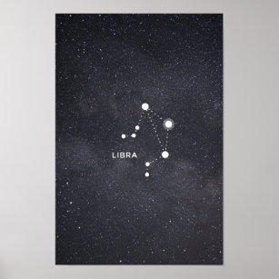 Libra Zodiac Constellation Poster