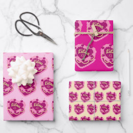 Libra Zodiac Coquette Heart Birthday Cake Wrapping Paper Sheets