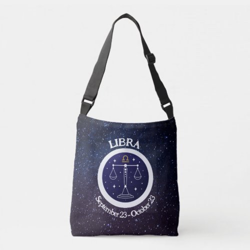 Libra Zodiac Design Crossbody Bag