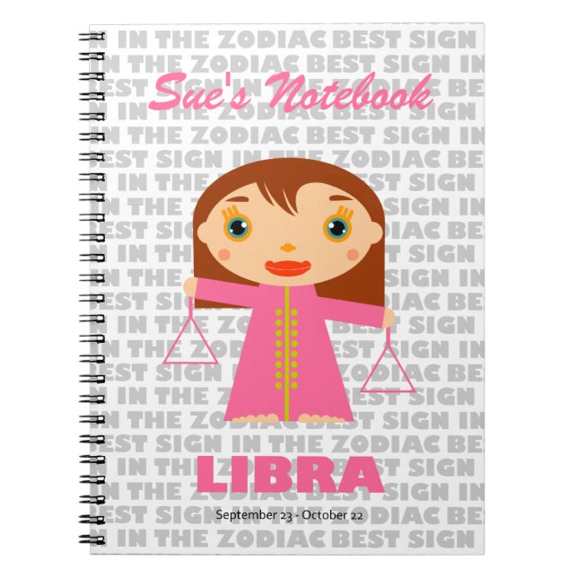 Libra Zodiac for Kids Notebook (Front)