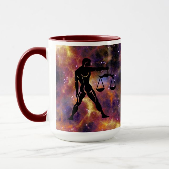 Libra Zodiac Galaxy Balance Design – Astrology Hor Mug (Left)