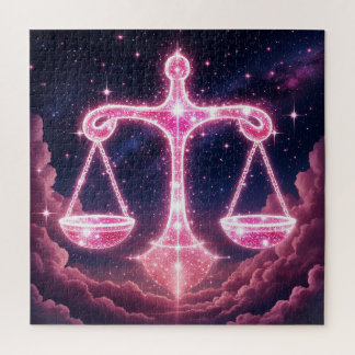 Libra Zodiac Gift With Celestial Elegance Jigsaw Puzzle