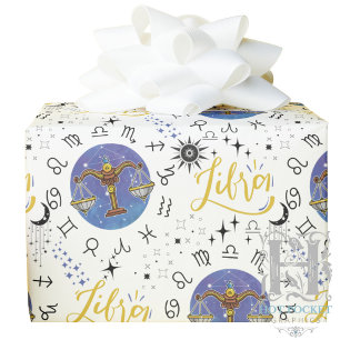 Libra Zodiac Gift Wrapping Paper