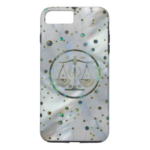 Libra Zodiac Gold Abalone on Constellation iPhone 8 Plus/7 Plus Case